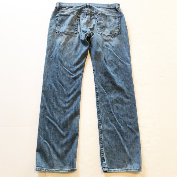 7 FOR ALL MANKIND Standard Straight Leg Jeans Mens 33 - Picture 4 of 11